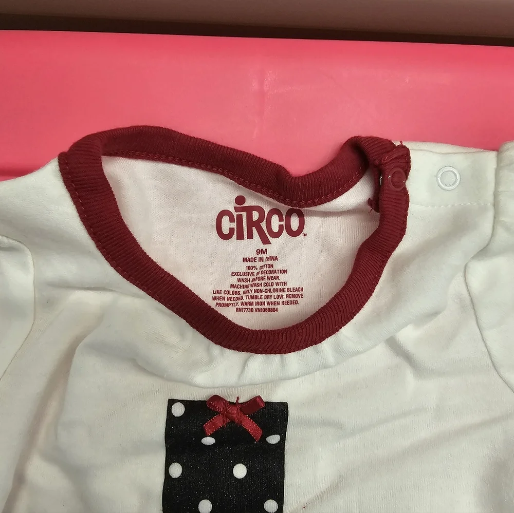 Circo White and Red Baby Onesie